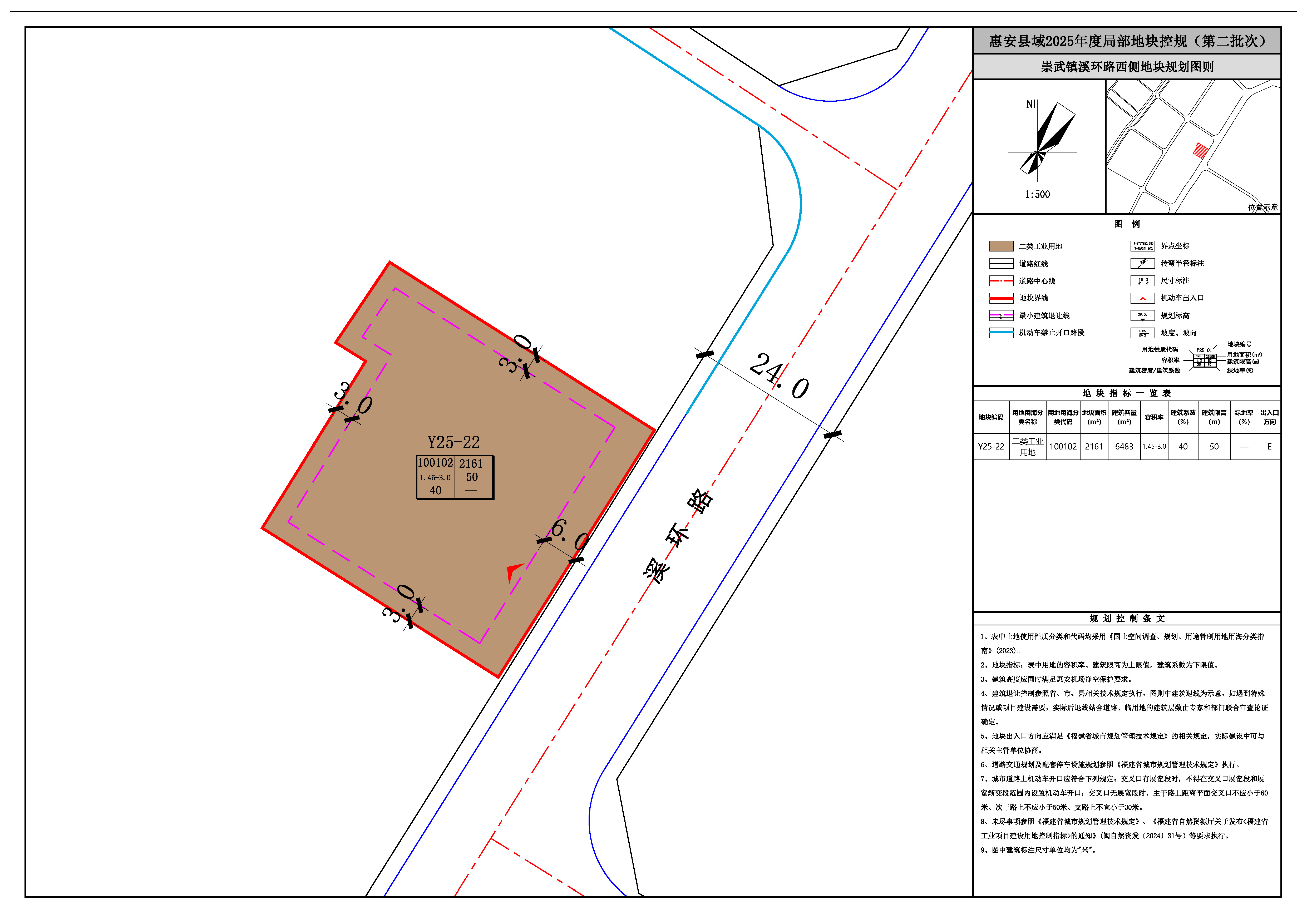 Y25-22 崇武鎮溪環路西側地塊規劃圖則
